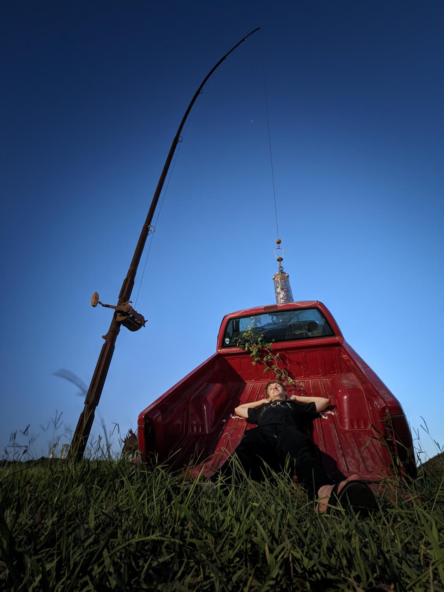 Taking a break in Houston Eclectic Menagerie Park